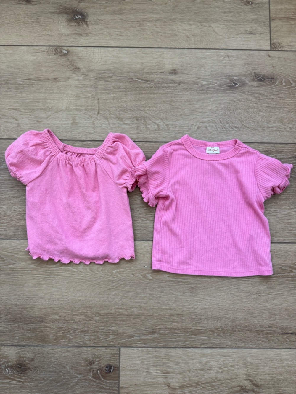 Cat & Jack Pink Girls' Short Sleeve Top Bundle